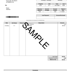 LCK Boat Storage Invoice